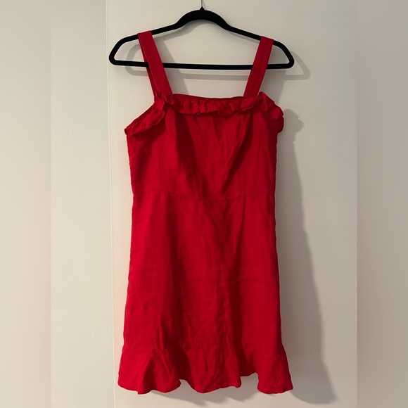 Mango Red Linen Dress - Picture 1 of 5